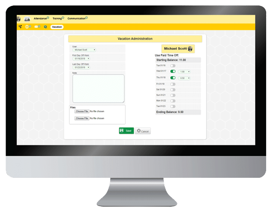 PTO accrual schedule setup options